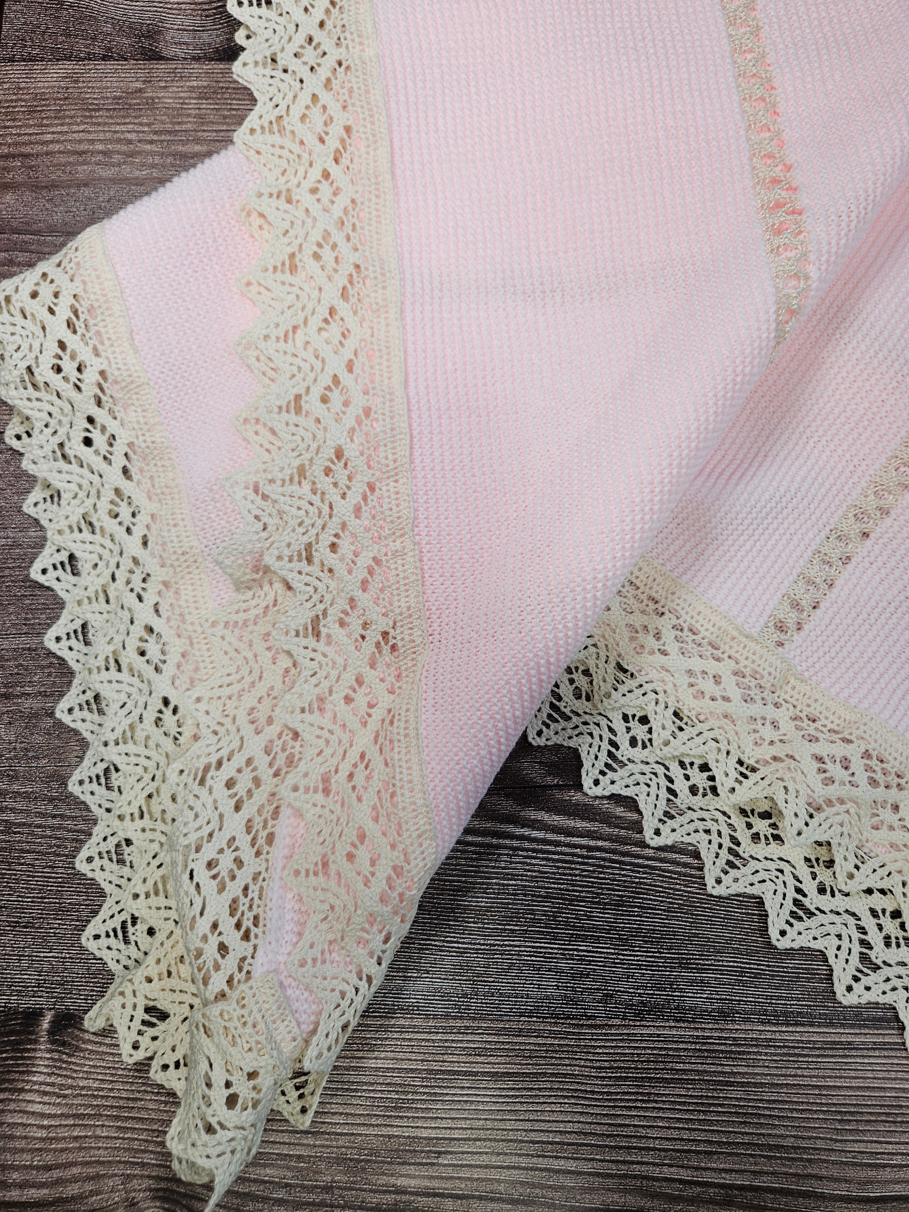 Castelli knitted baby Pink blanket