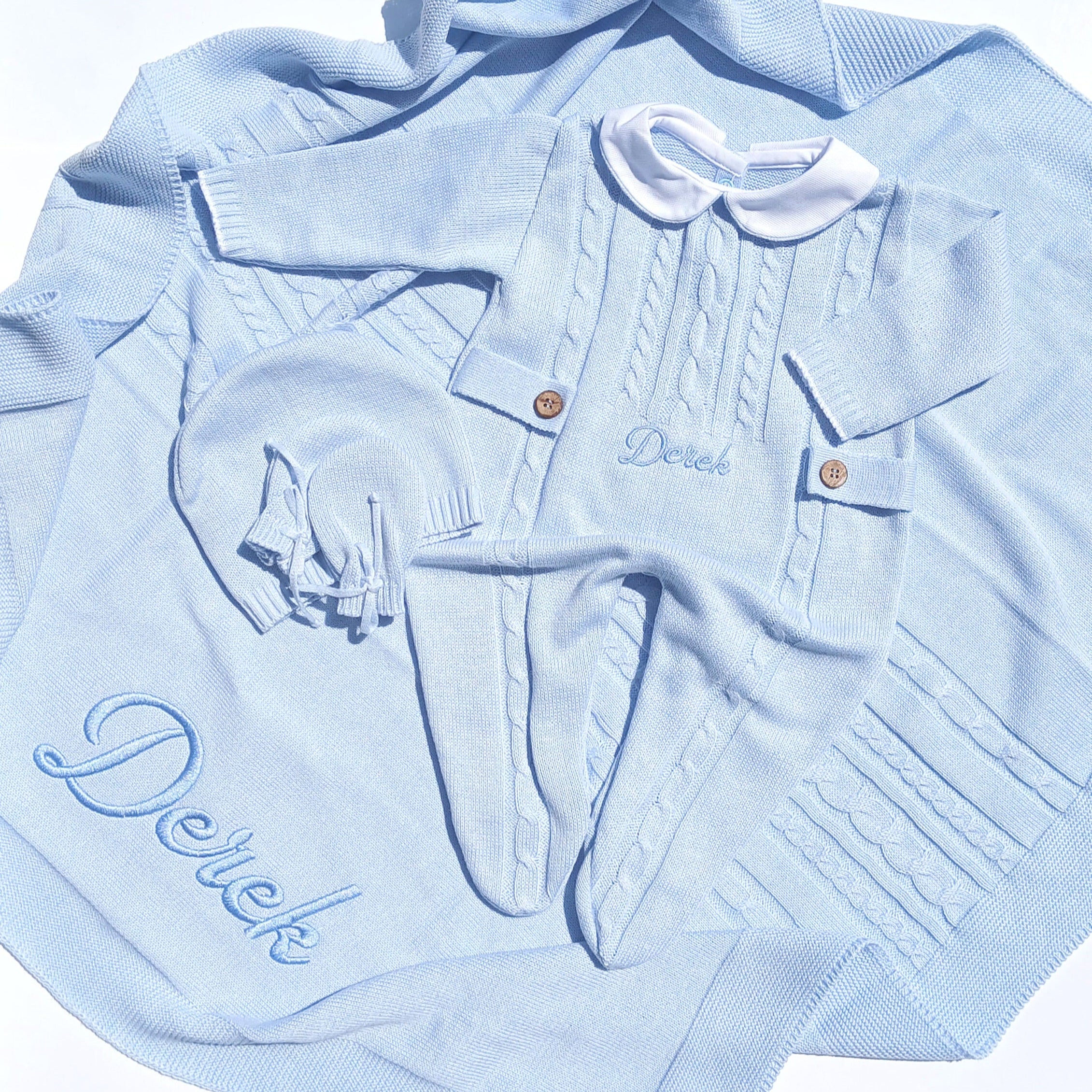 Newborn knitted Outfit, baby boy knitted  outfitfi, newborn boy blue personalized outfit, Personalized baby boy outfit