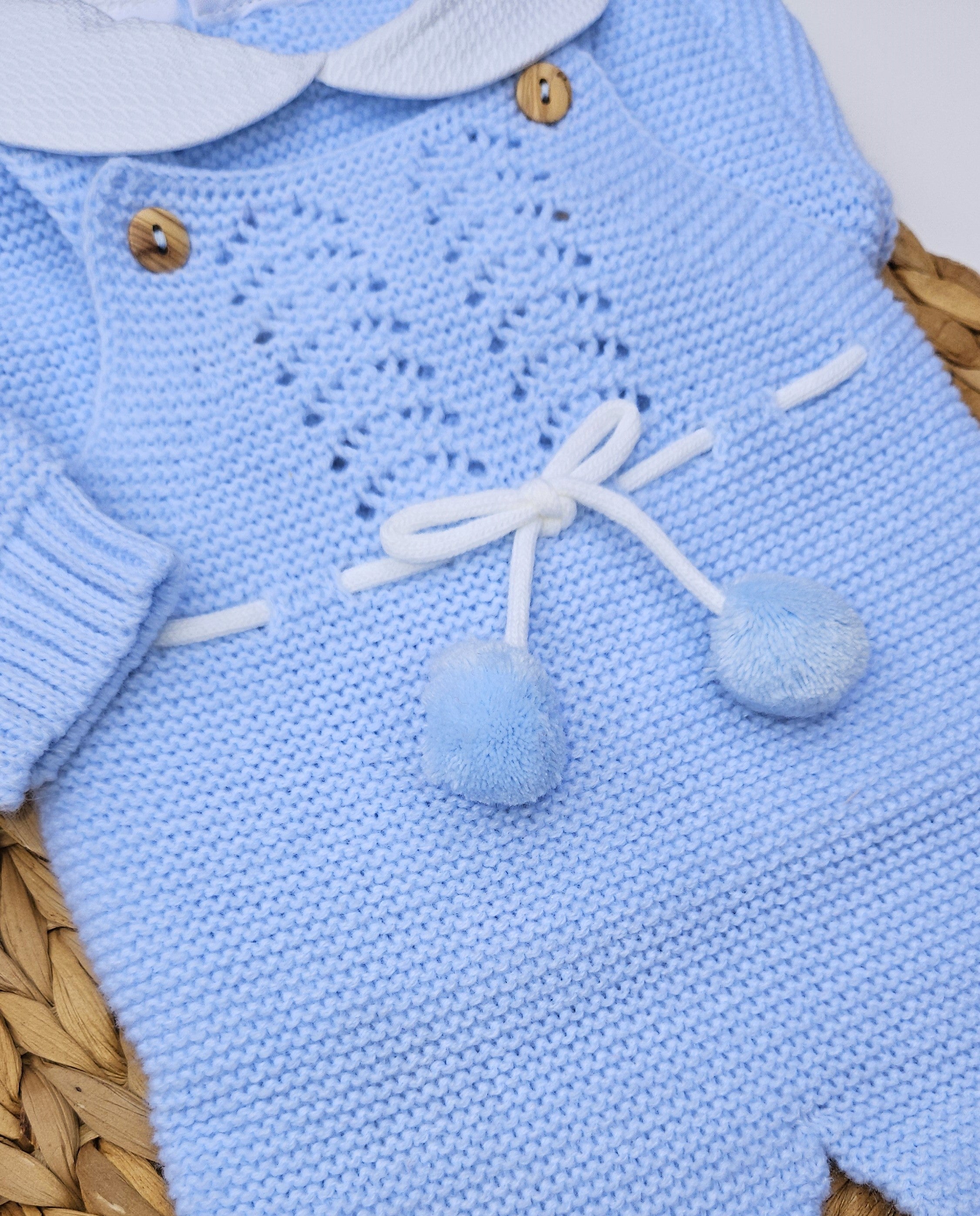 PomPom Baby Knit Overall - 2 Colors