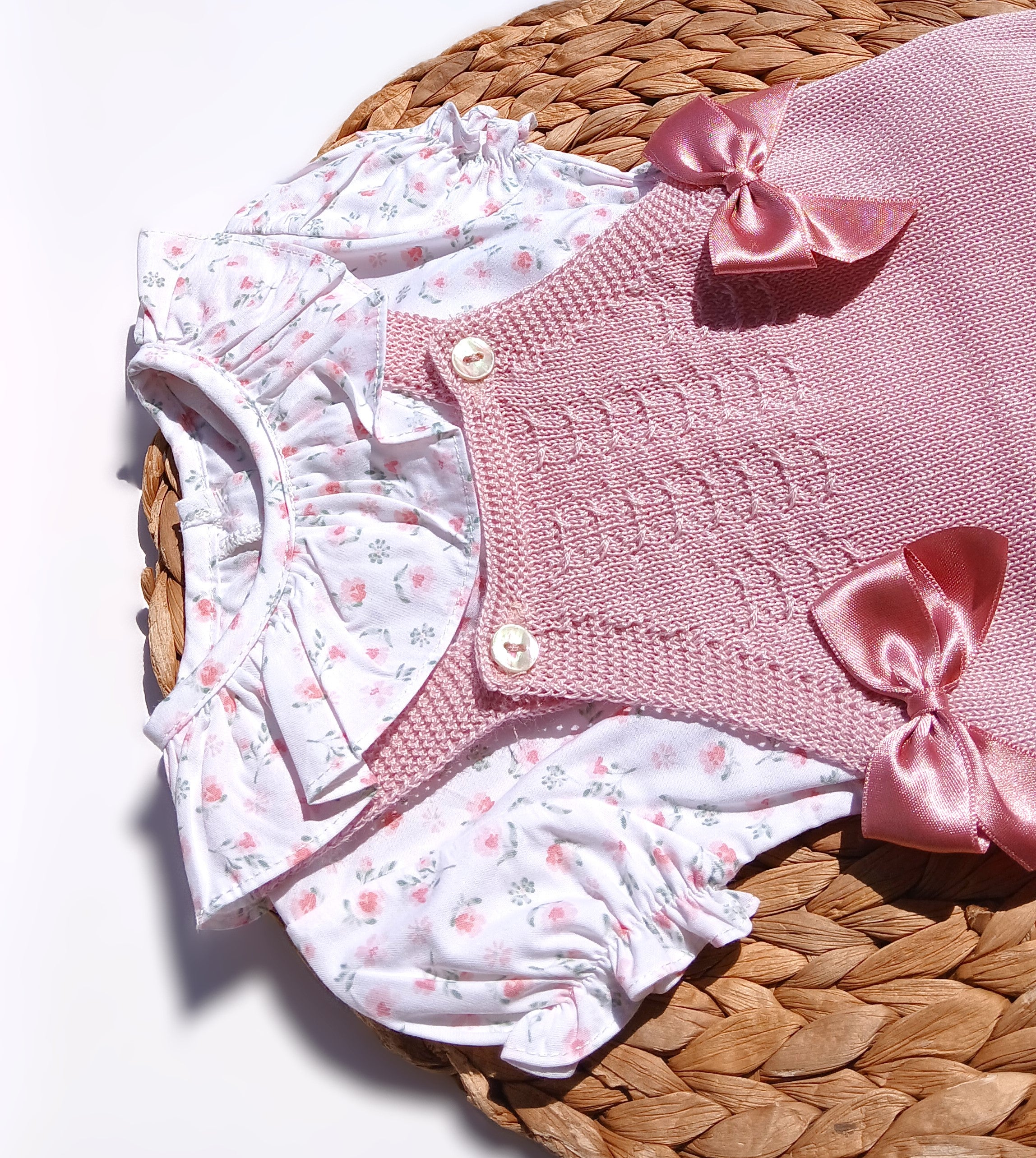 Double Bow Summer Romper With Bootie