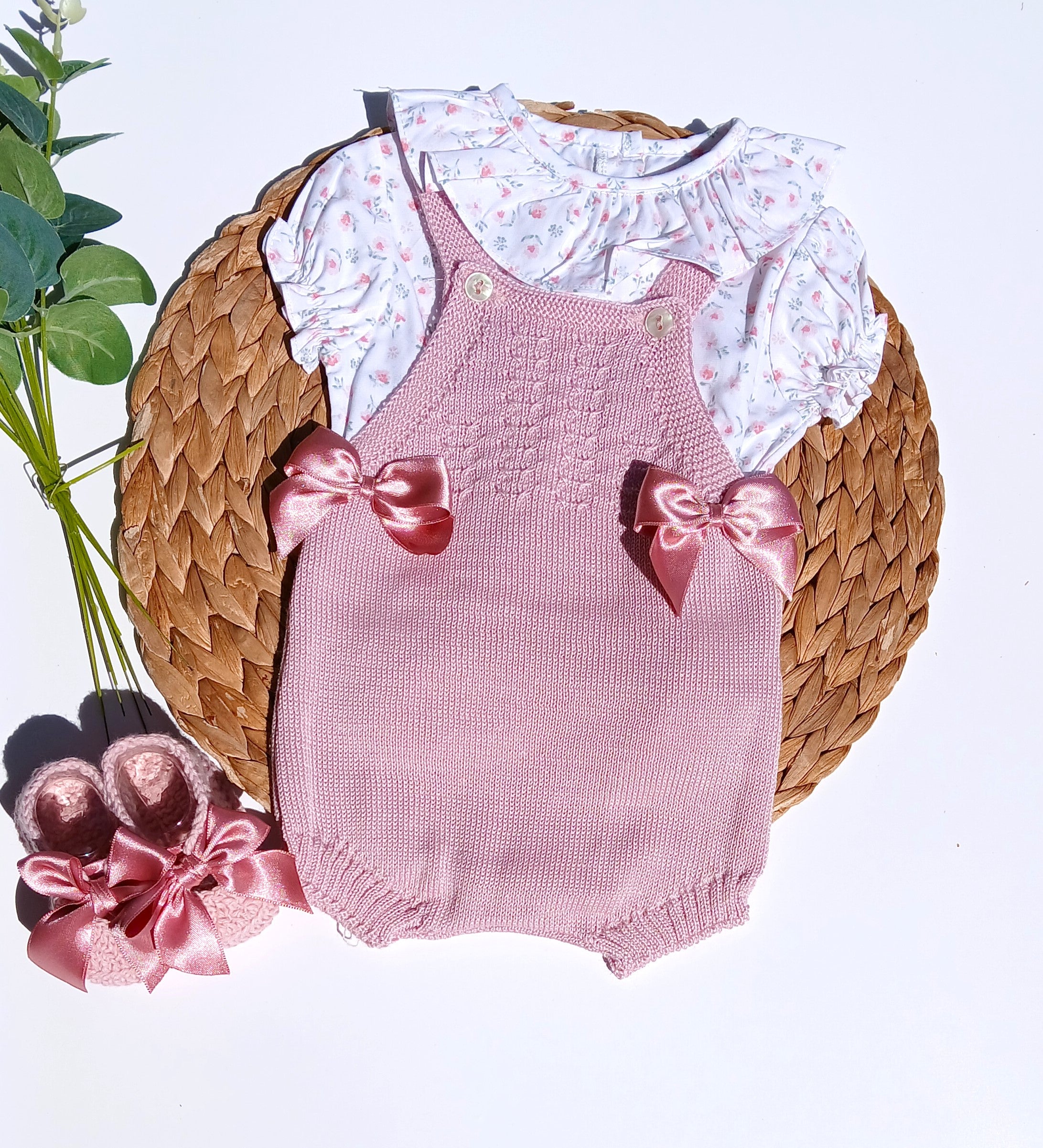 Double Bow Summer Romper With Bootie