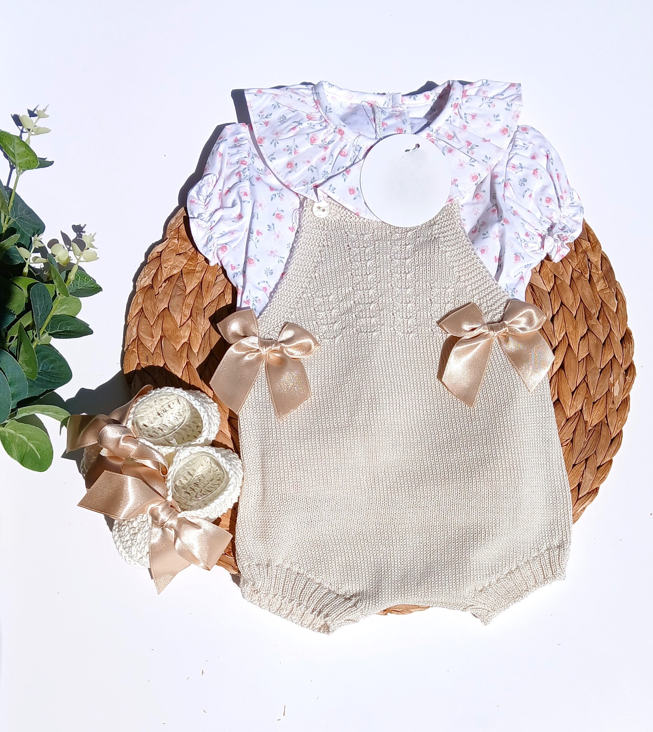 Double Bow Summer Romper With Bootie