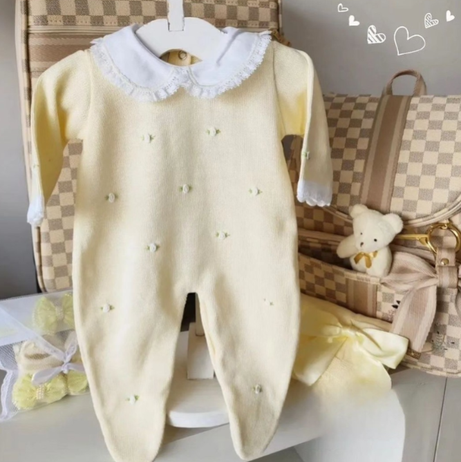 Combinaison brodée Florence - Blanc et rose