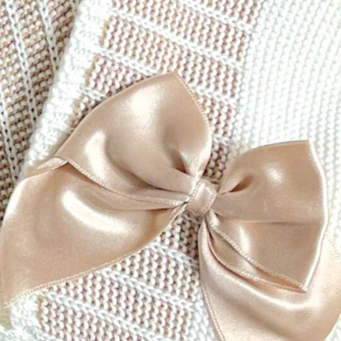 Tenue tricotée Romana - Rose et blanc