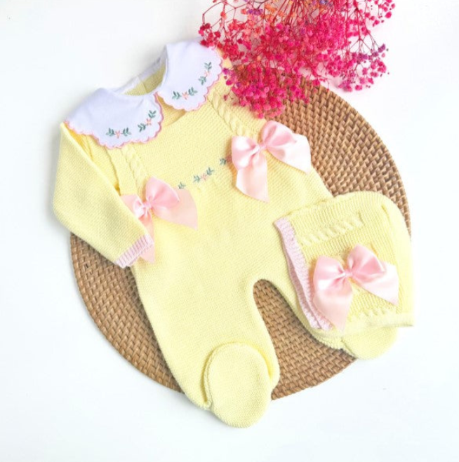 Flowers knitted Outfit- Multiple Colors