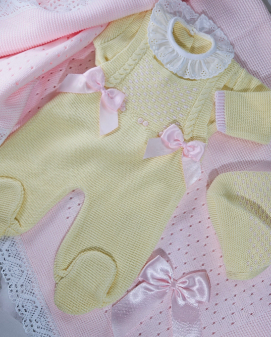 Jacquard Knitted Outfit w/ Blanket- Multiple Colors