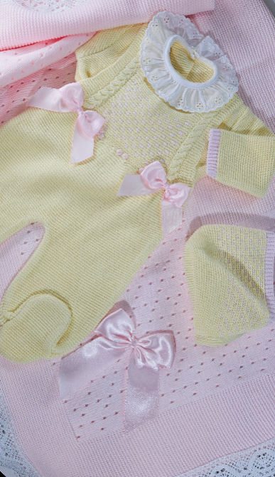 Jacquard Knitted Outfit w/ Blanket- Multiple Colors