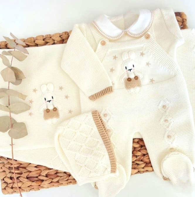 Little bunny Set with Blanket - Multiple Colors