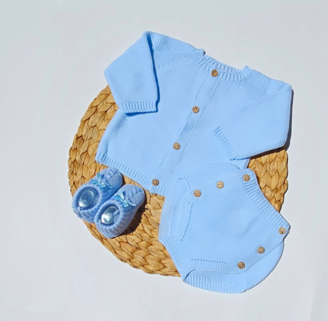 Conjunto de punto de algodón de verano - Rosa