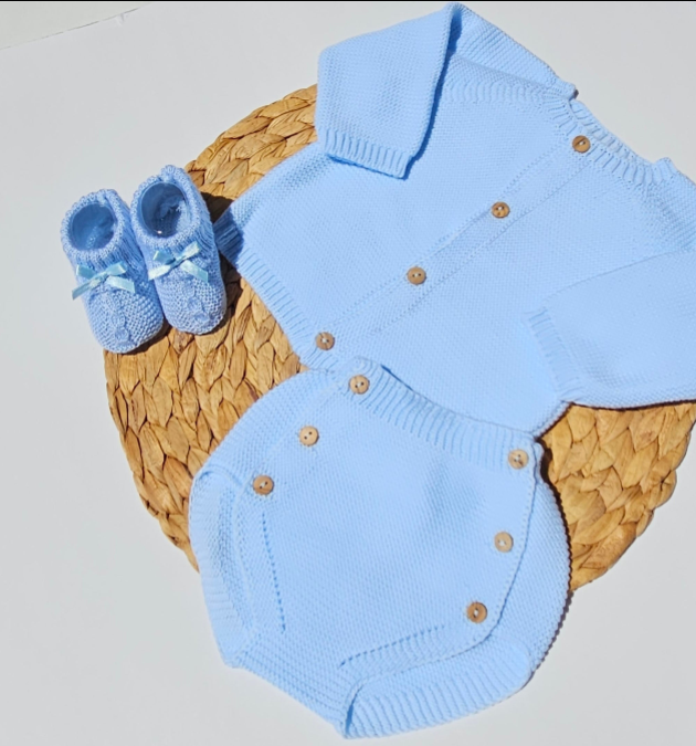 Conjunto de punto de algodón de verano - Rosa