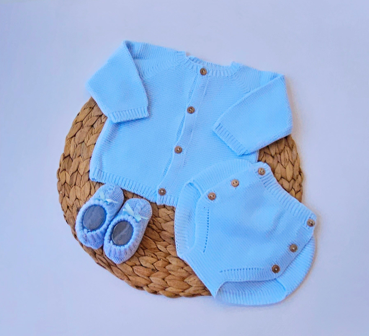 Conjunto de punto de algodón de verano - Rosa