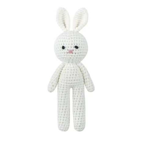 Handmade Crochet Bunny toy - Baby rattle