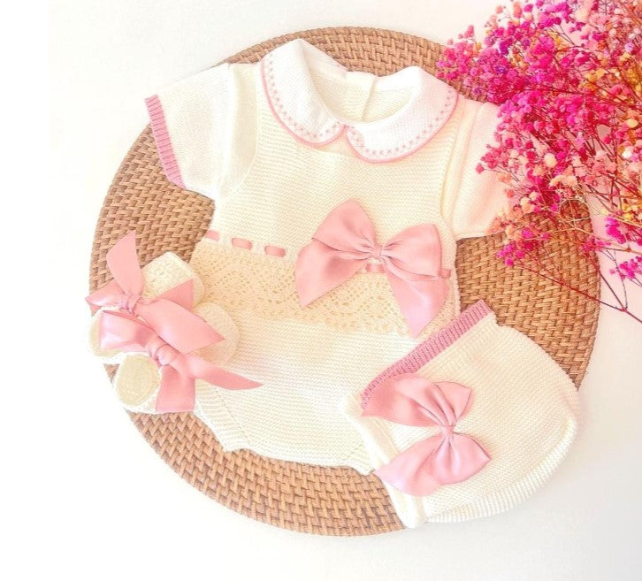 Ranita Romana in Ivory & Old Rose