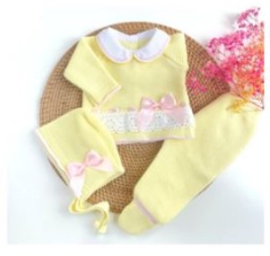 Tivoli knitted Outfit- Yellow and Pink