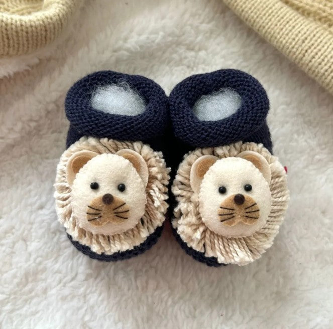 Botín de punto de león - Azul