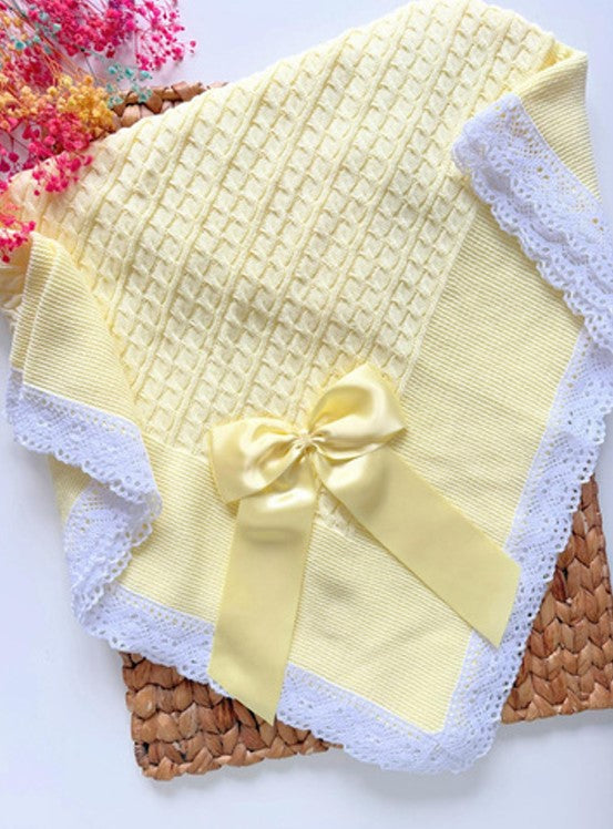 Cable knit baby Blanket - 4 Colors