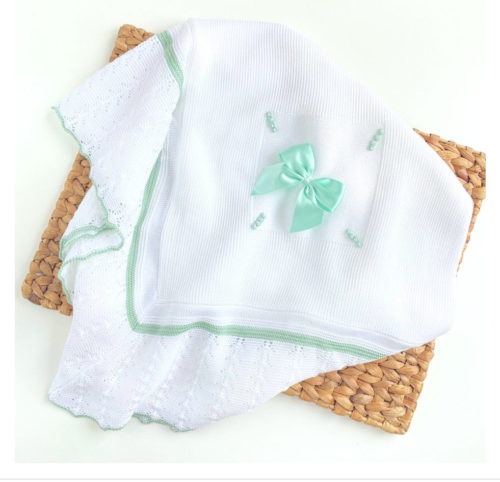 Chal de punto para bebé - Amarillo