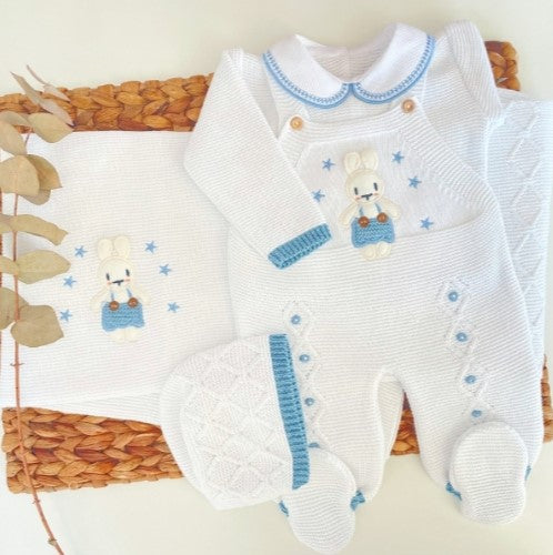 Little bunny Outfit Set with blanket - Multiple Colors