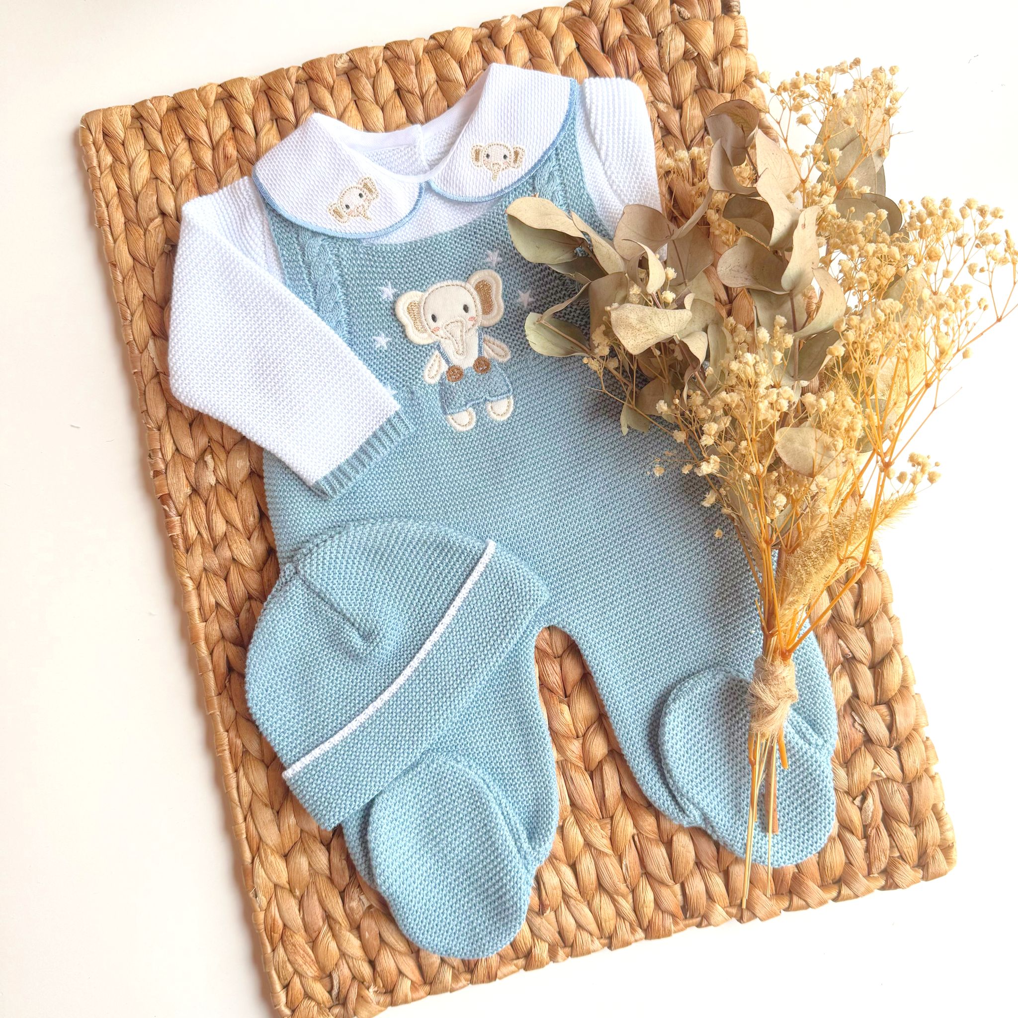 PREORDER Little Elephant Outfit - Indigo blue