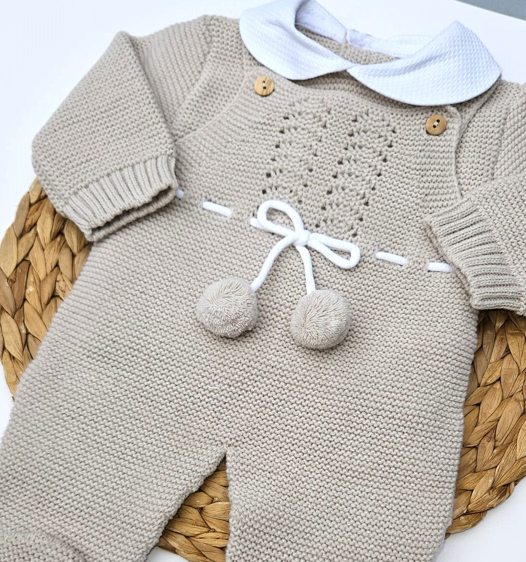 PomPom Baby Knit Overall - 2 Colors