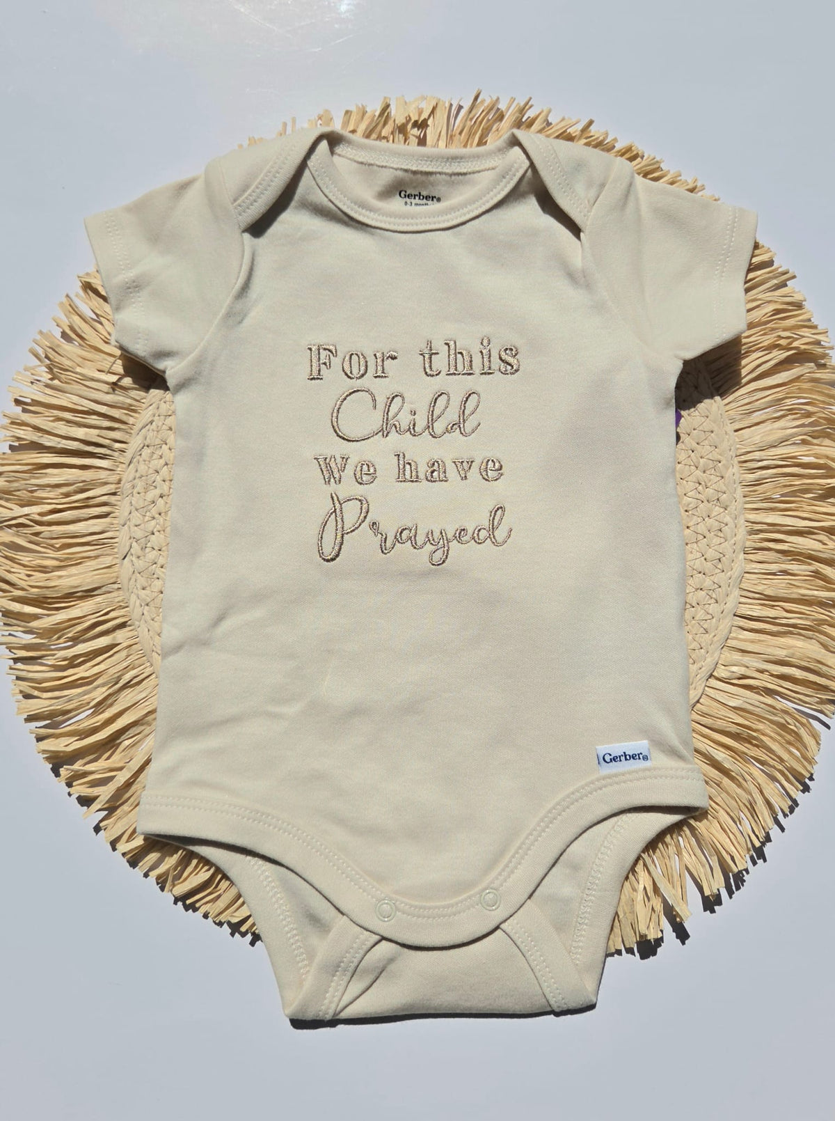 For this Child We Have Prayed- Pregnancy Announcement Baby Bodysuit