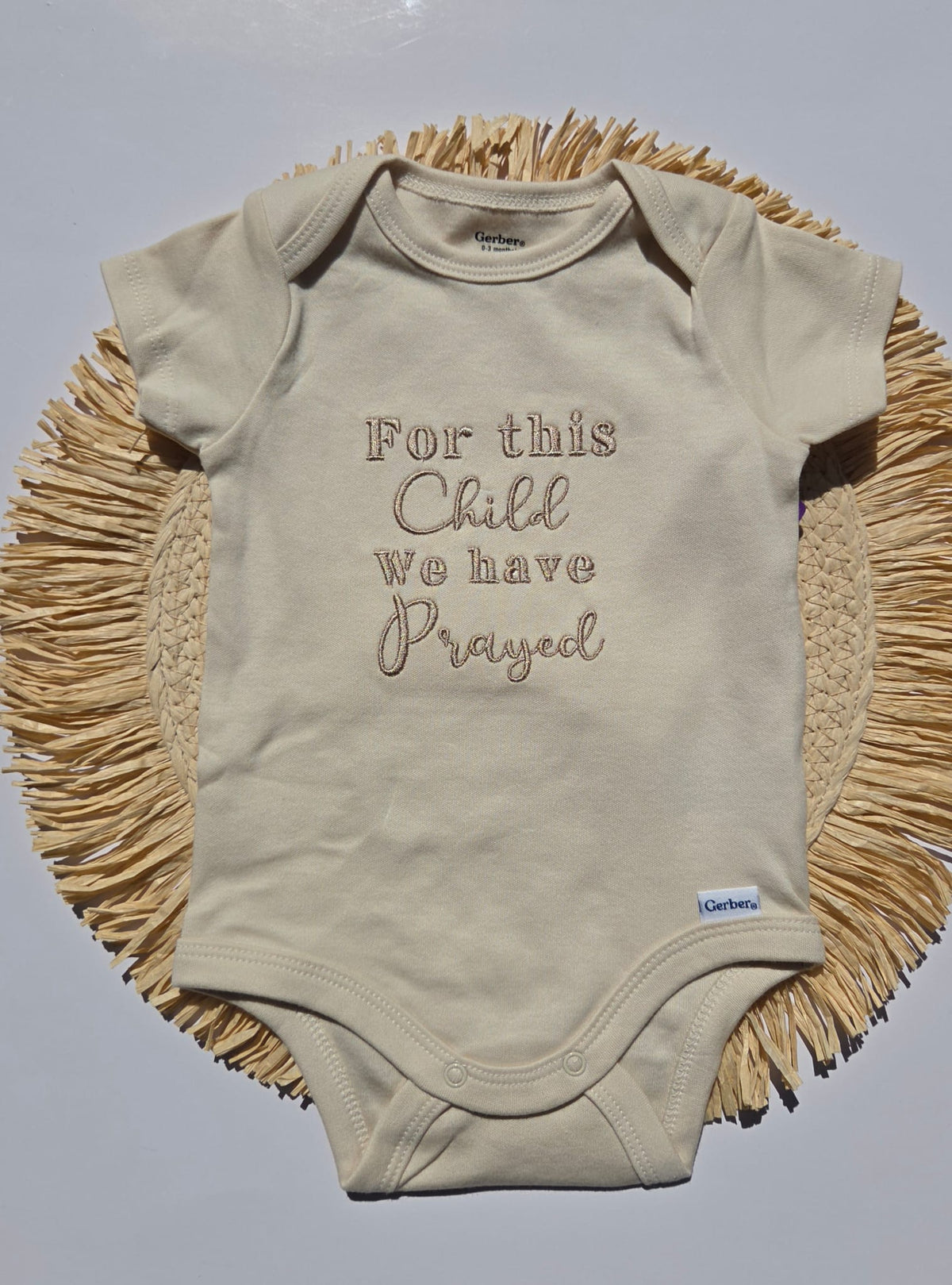 For this Child We Have Prayed- Pregnancy Announcement Baby Bodysuit