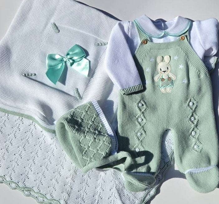 Little bunny Outfit Set with blanket - Multiple Colors