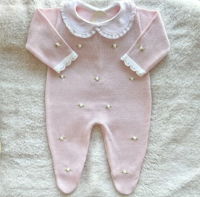 Florence Embroidery Set w/Blanket - Pink