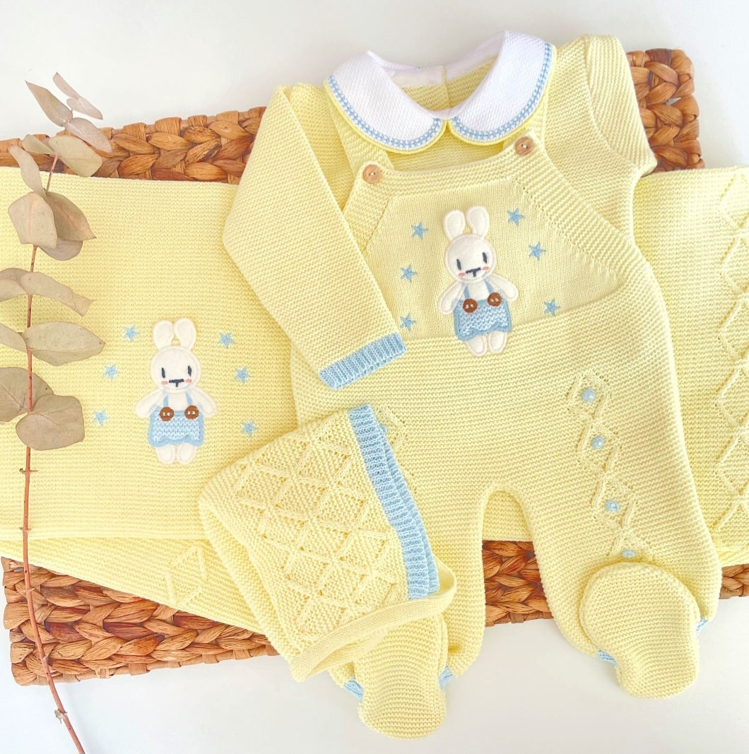 Little bunny Yellow Set with blanket