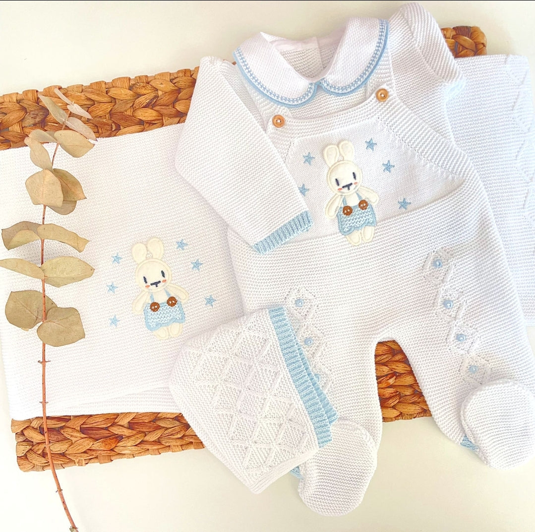 Little bunny White Set with blanket
