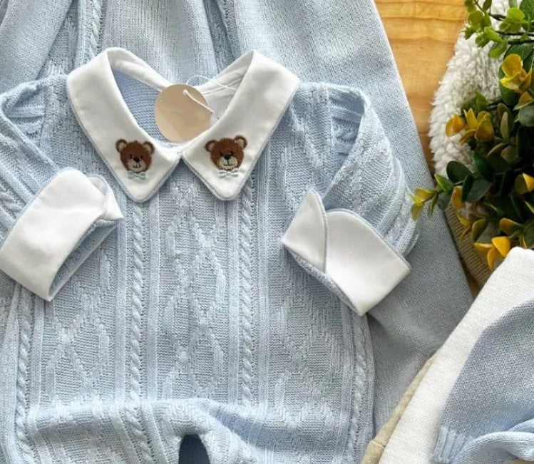 Little Beary Knit Outfit With Blanket