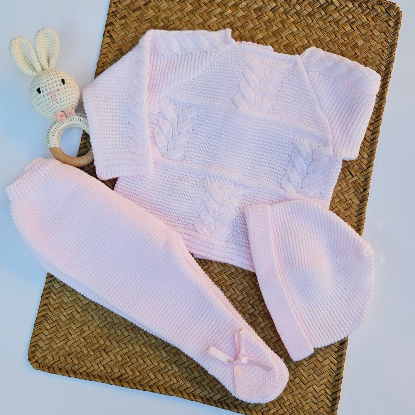 baby girl knitted taking home outfit, newborn knit going home outfit flowers embroidery coming home outfit, baby spanish outfit