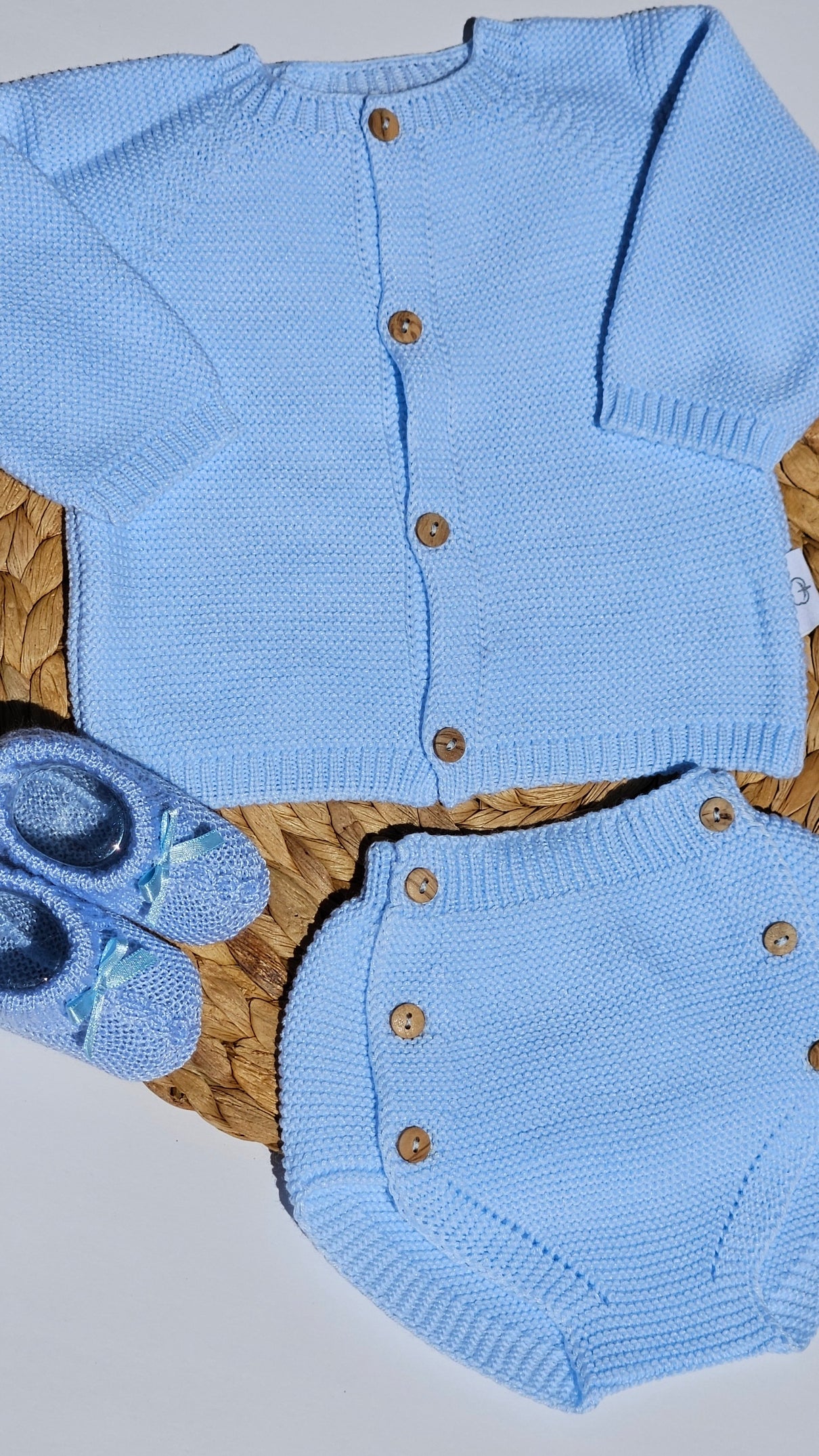 Summer Cotton knit set - Blue