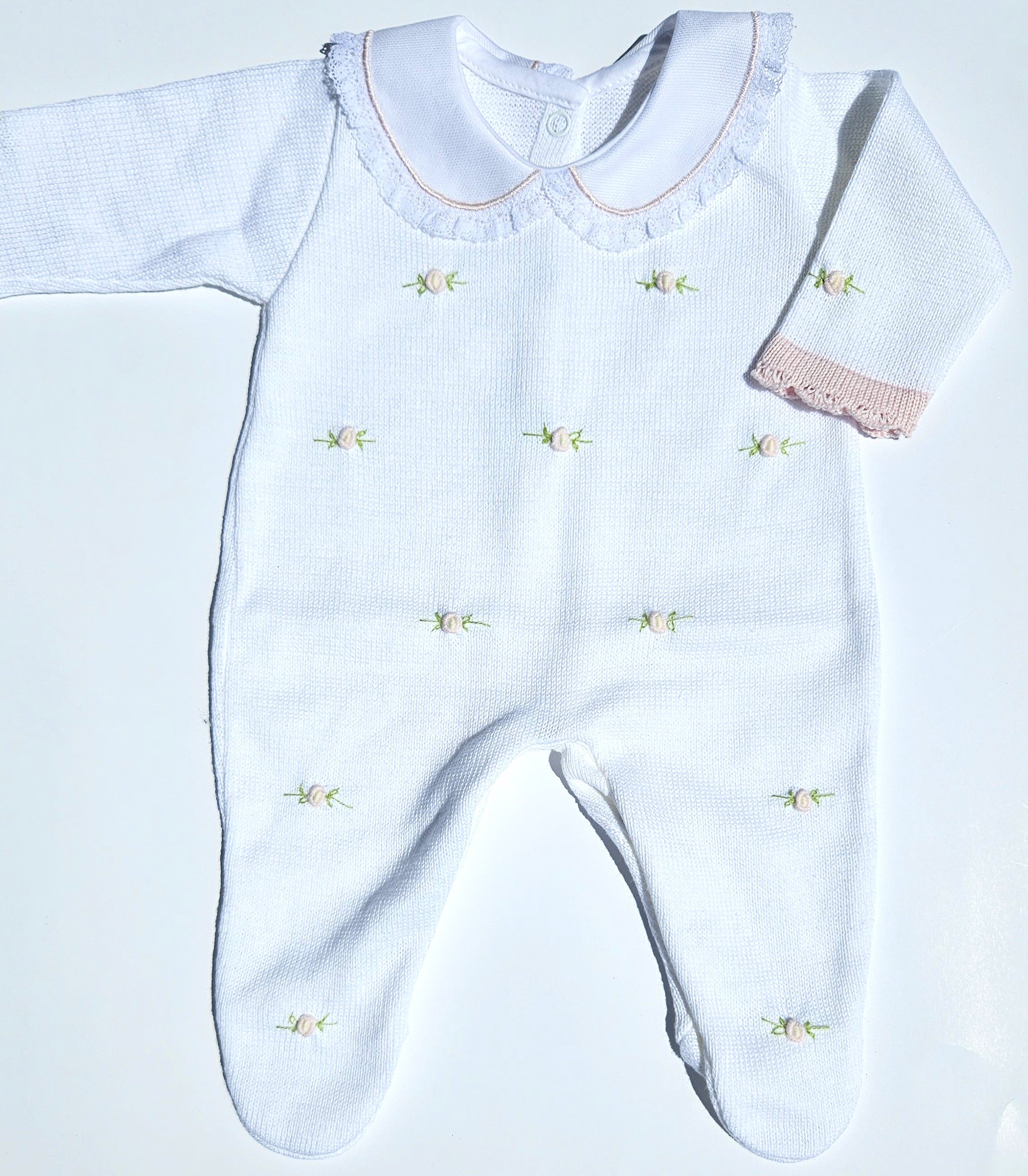 PREEMIE Florence Outfit - White & Pink