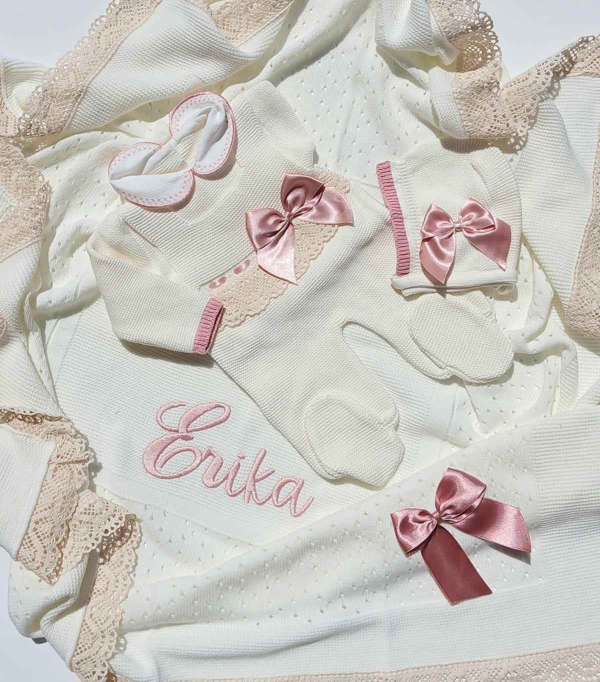 Romana Knitted Outfit w/ Blanket- 3 Colors