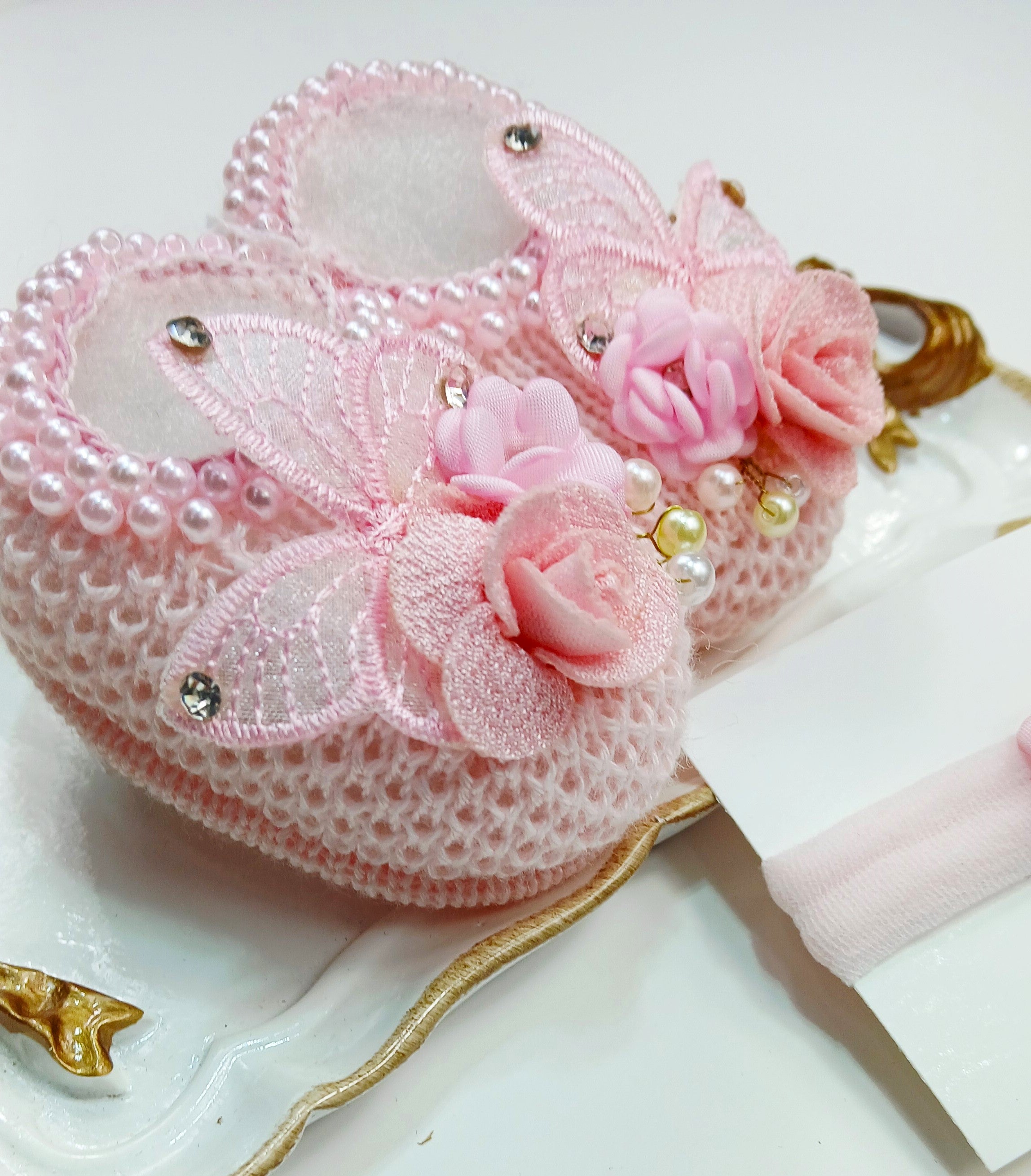 Handmade Bootie and Headband Butterfly Set - 2 Colors