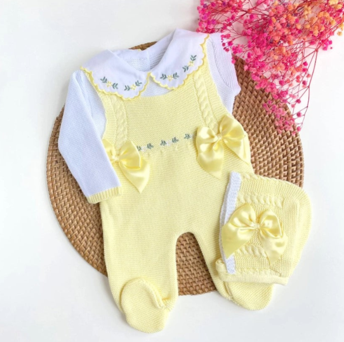 Flowers knitted Outfit- Multiple Colors