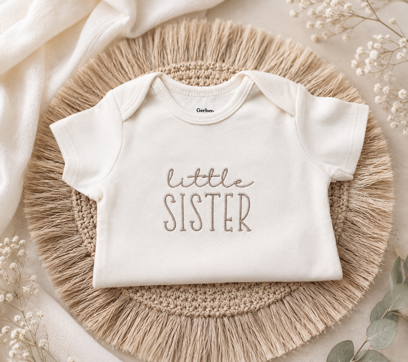 little SISTER - Pregnancy Announcement Baby Bodysuit (Copy)