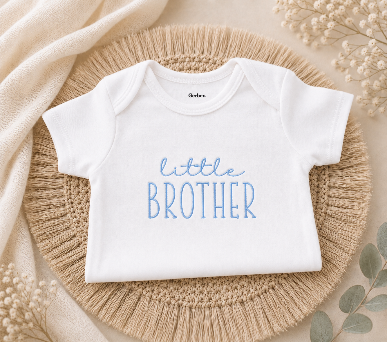 little BROTHER - Pregnancy Announcement Baby Bodysuit
