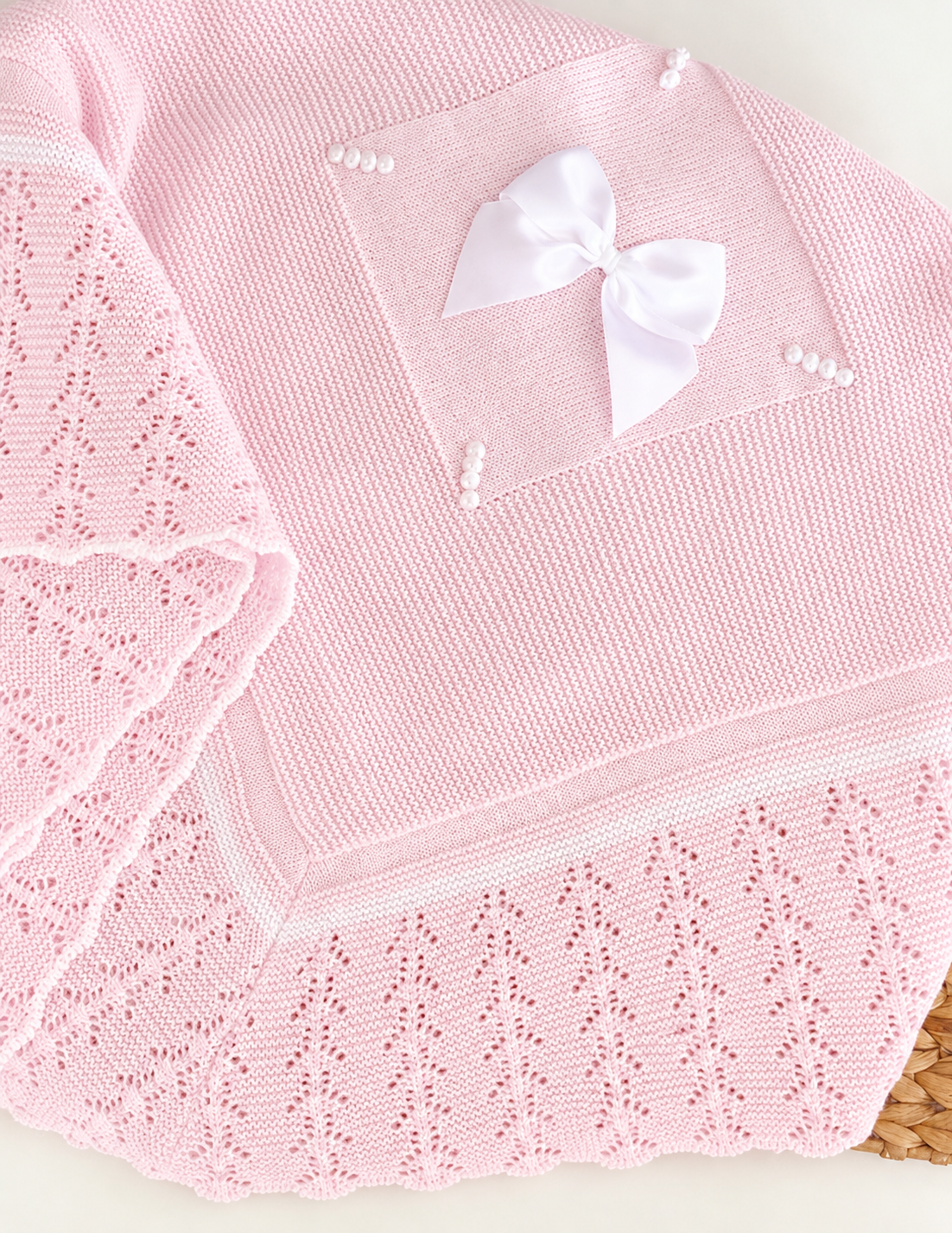 Châle tricoté pour bébé - Jaune