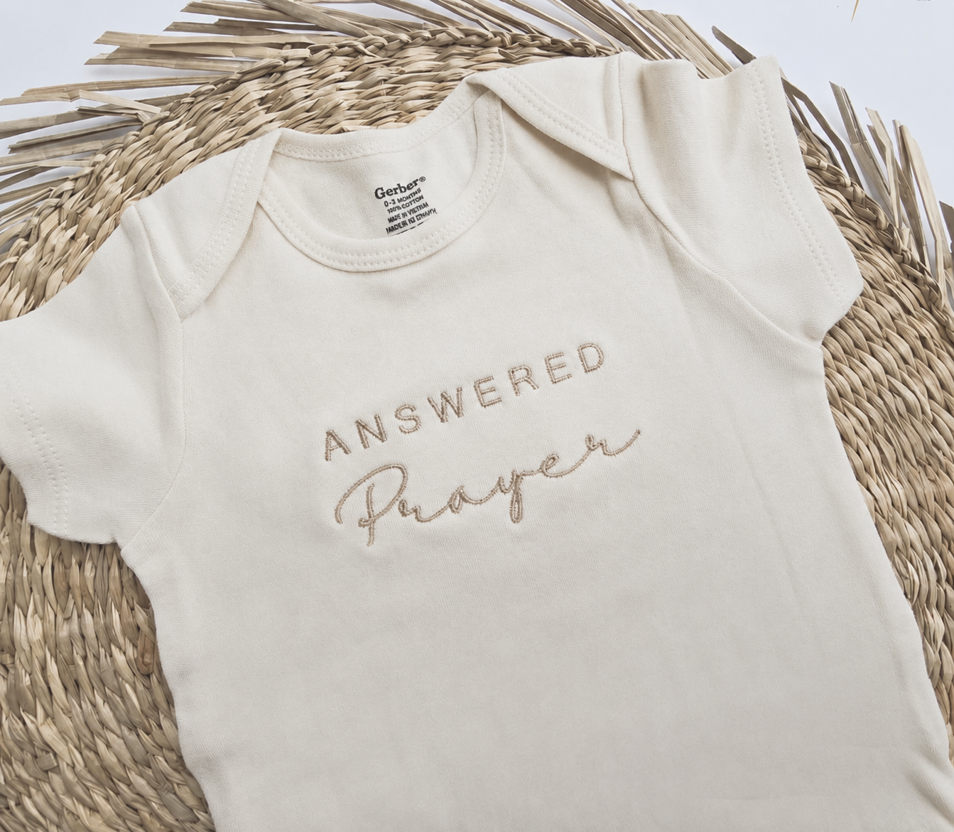 ANSWERED Prayer - Pregnancy Announcement Baby Bodysuit