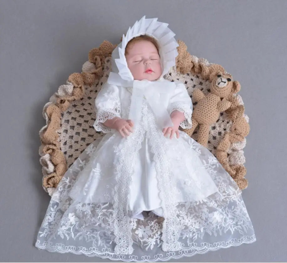 Lace baptism dress for 2025 baby girl