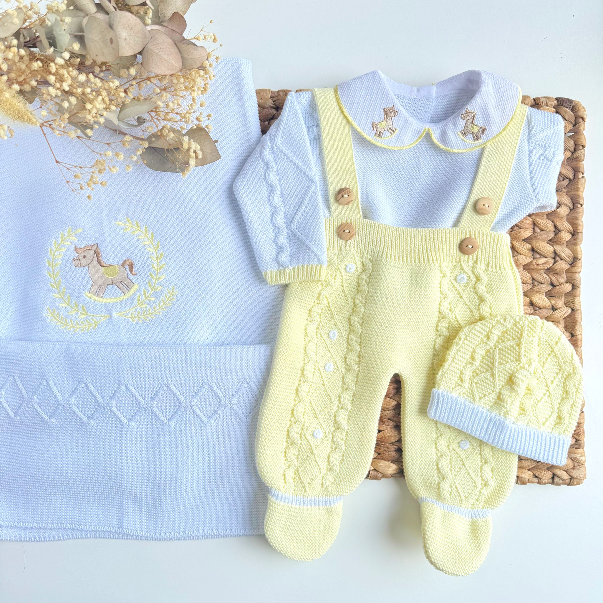 Little Horse Outfit W/ Blanket  - Yellow