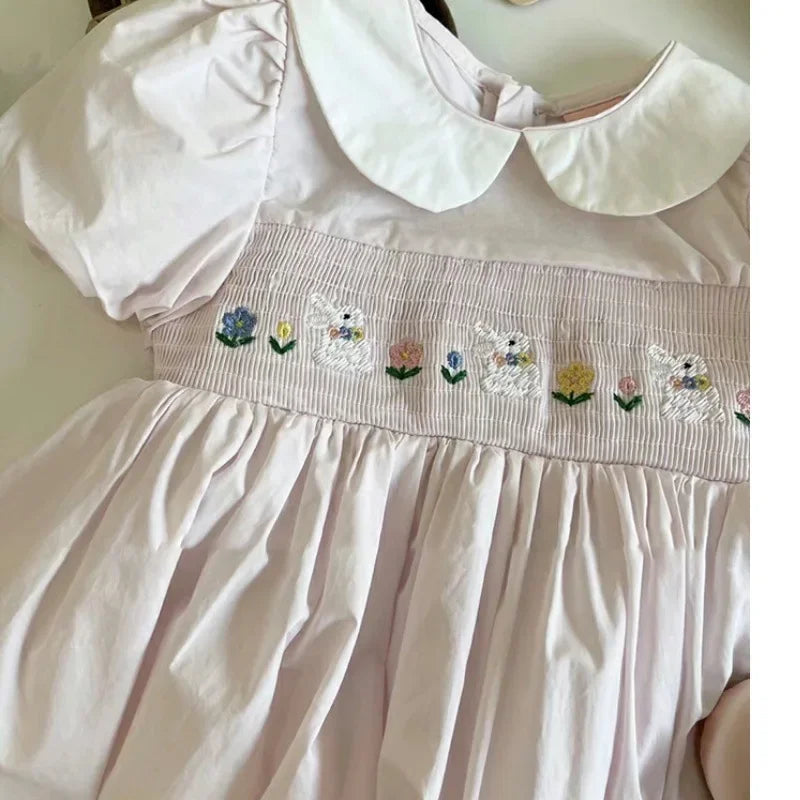 Embroidery Smocked Dresses Spanish