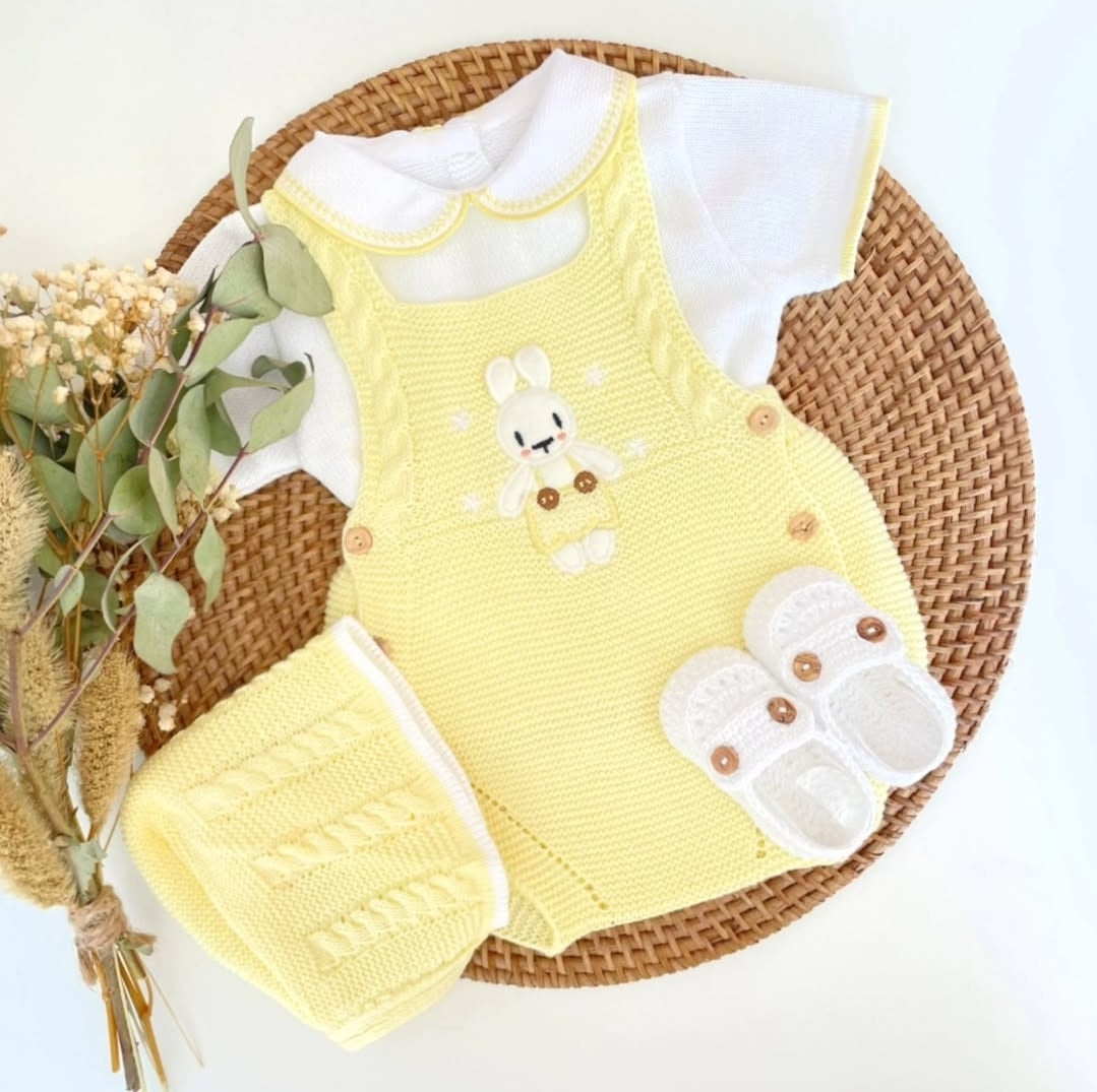 Ranita Little Bunny knitted set - Yellow