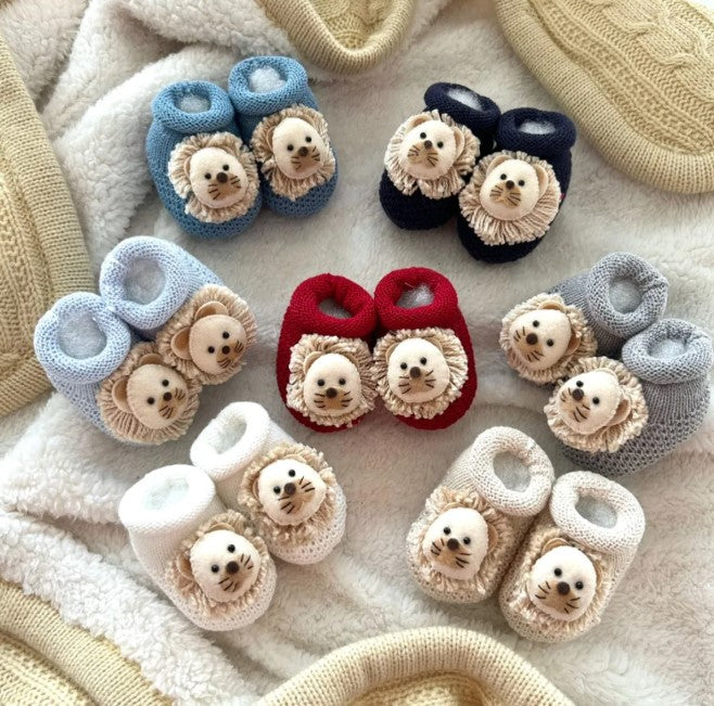 Botín de punto de león - Azul