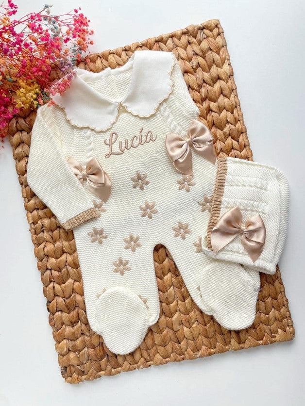 Daisy Knit Outfit With Blanket - 5 Colors