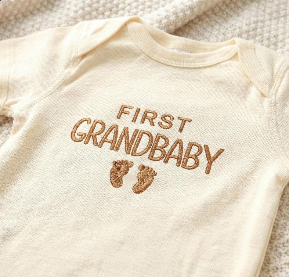 First Grandbaby - Pregnancy Announcement Baby Bodysuit