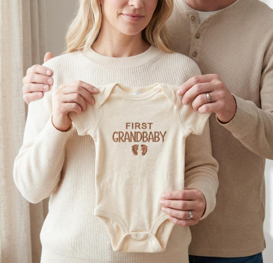 First Grandbaby - Pregnancy Announcement Baby Bodysuit