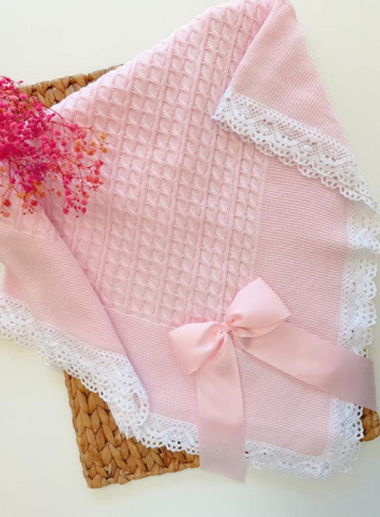 Cable knit baby Blanket - 4 Colors